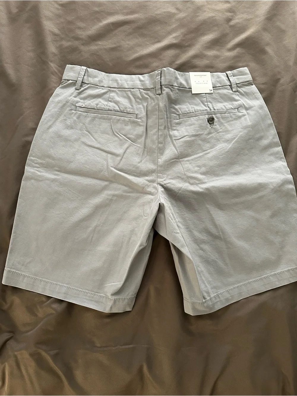 Banana Republic Light Gray Flat Front Chino Shorts